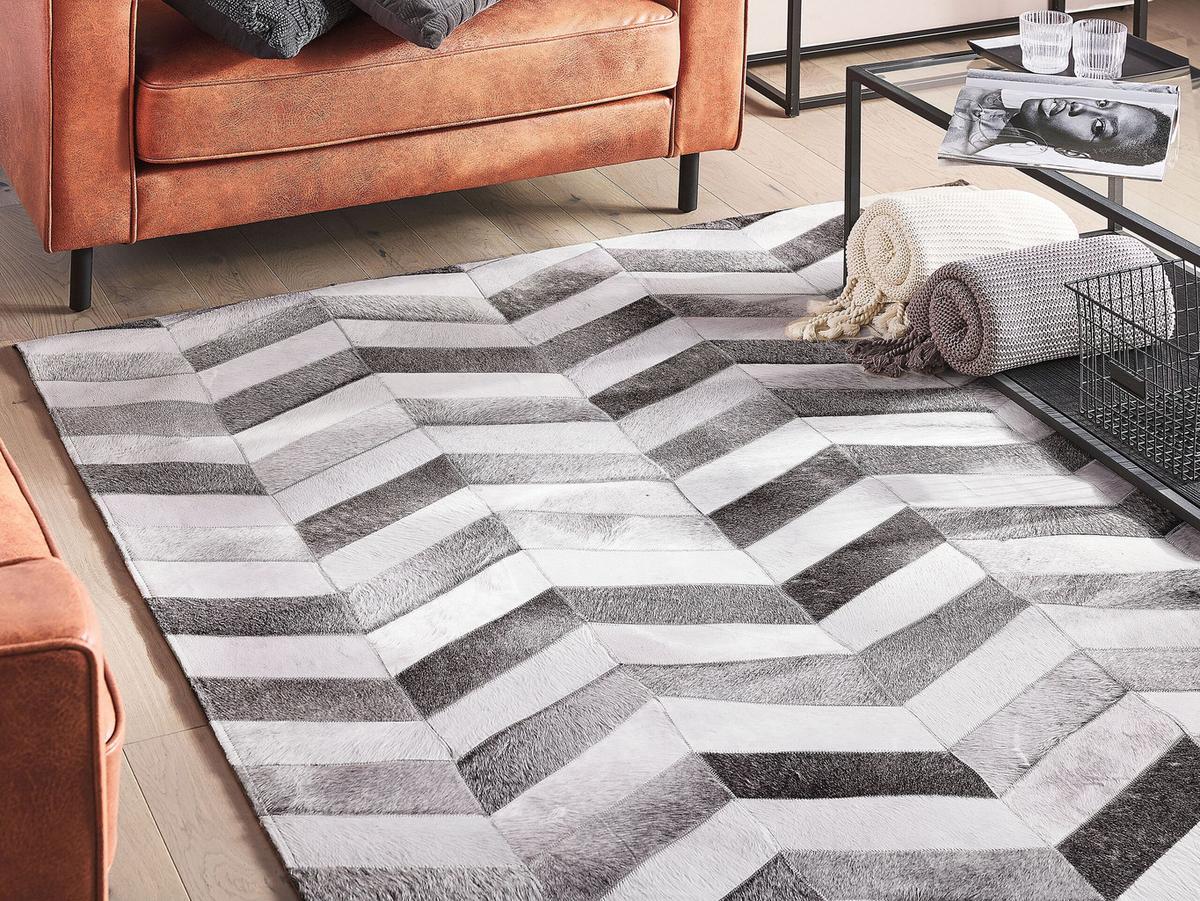 KURZFLOR-TEPPICH Aksaz 200/140 cm - Multicolor, Fell (140/200cm) - Beliani