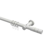 GARDINENSTANGE Platon Elanto 520 cm (geteilt in 4 x 130 cm), 1-läufig, 20 mm Ø Weiß - Weiß, Metall (520cm) - INTERDECO