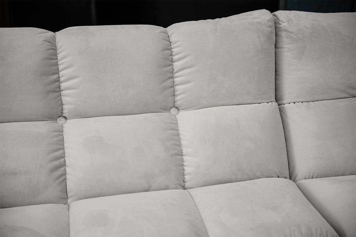 ECKSOFA VIVIEN Silber Velvet - Silberfarben/Schwarz, Kunststoff/Textil (290/178cm) - KAWOLA
