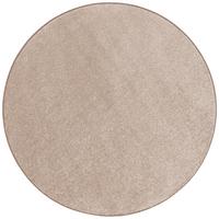 HOCHFLOR VELOURS TEPPICH LUNA RUND - Taupe, Textil (133/133cm) - Snapstyle