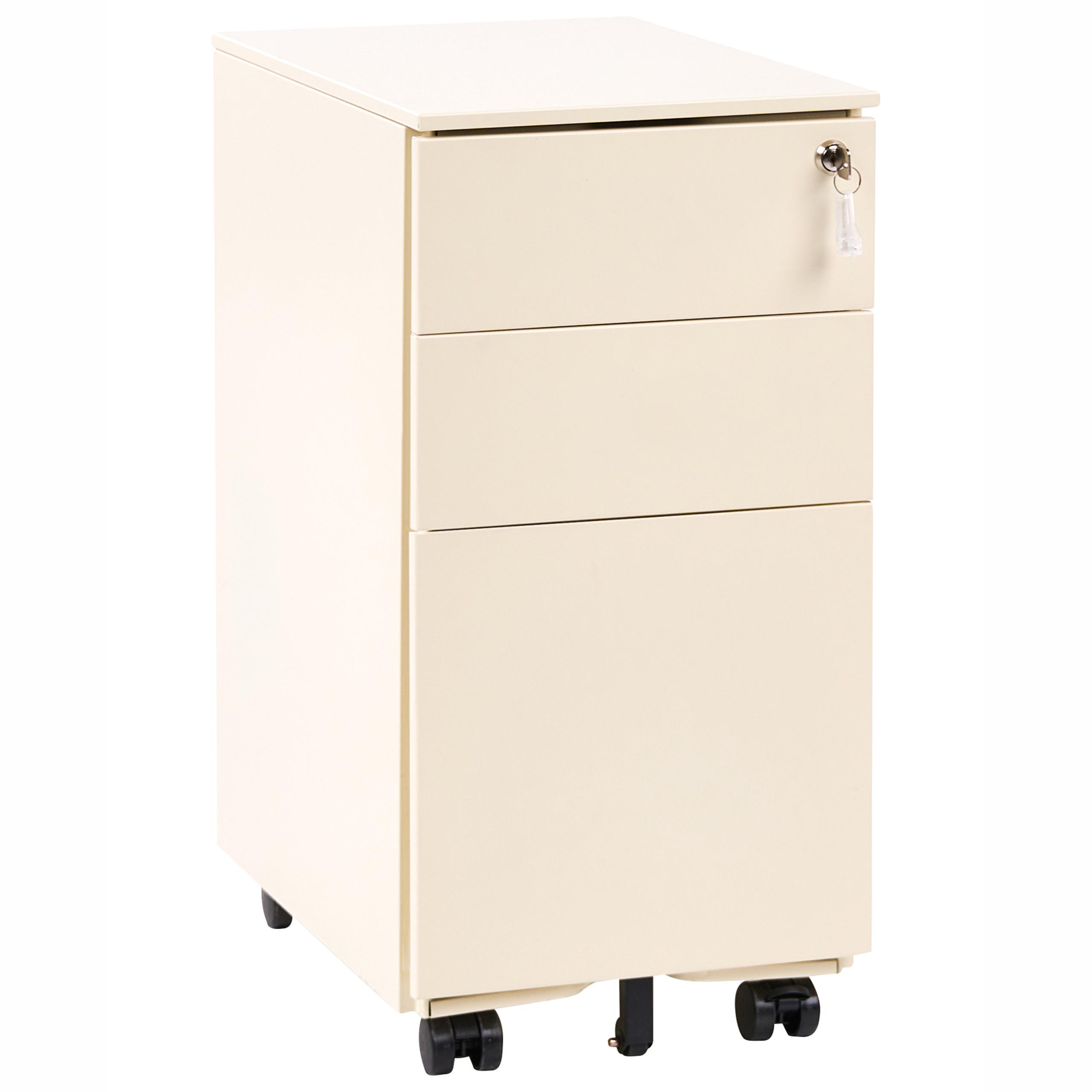 BÜROSCHRANK Metall Hellbeige Bolsena - Beige, Metall (30/60/45cm) - Beliani