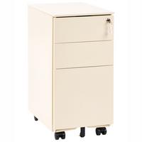 BÜROSCHRANK Metall Hellbeige Bolsena - Beige, Metall (30/60/45cm) - Beliani