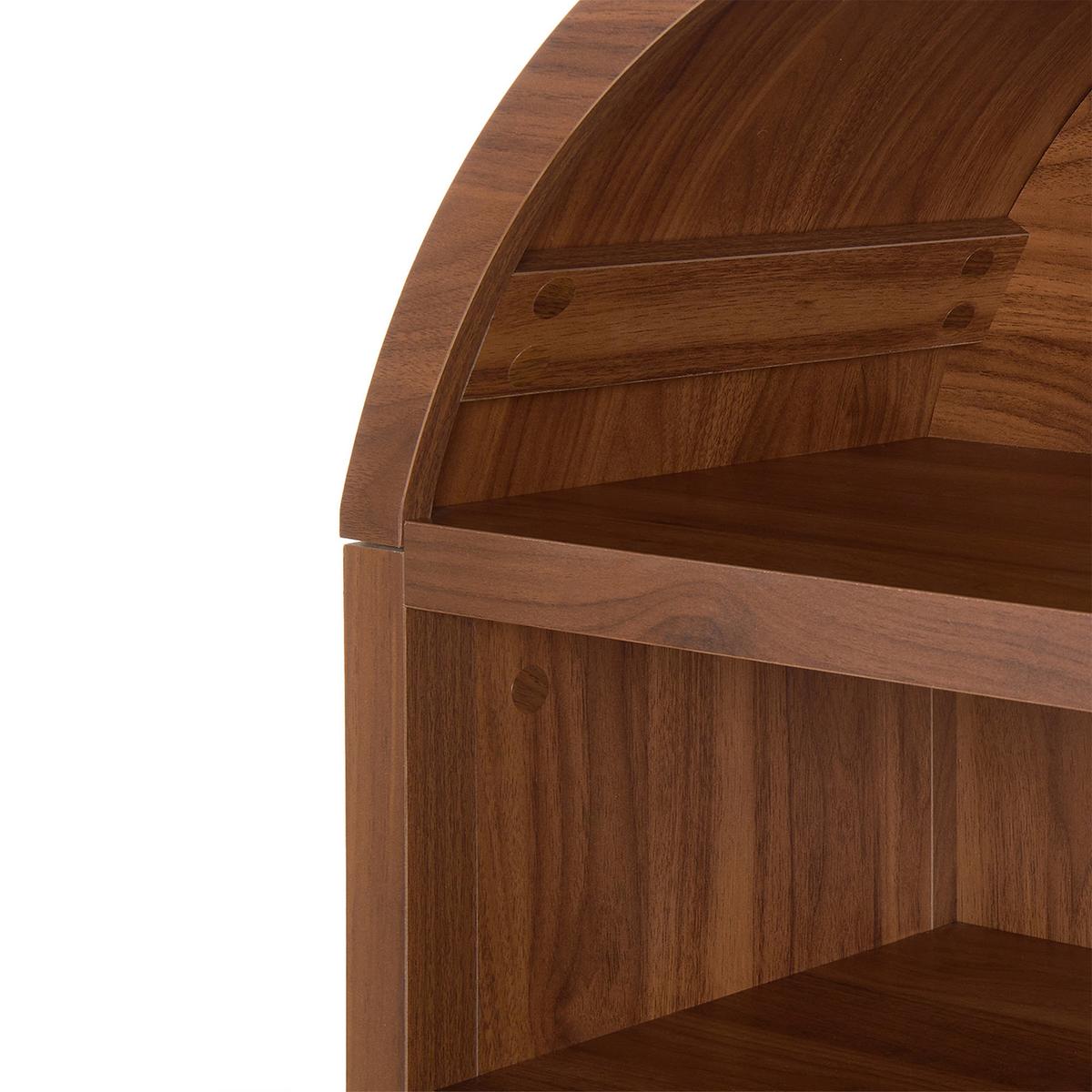 SCHUHSCHRANK Dunkelbraun Lambina - Braun, Holzwerkstoff (75/180/35cm) - Beliani