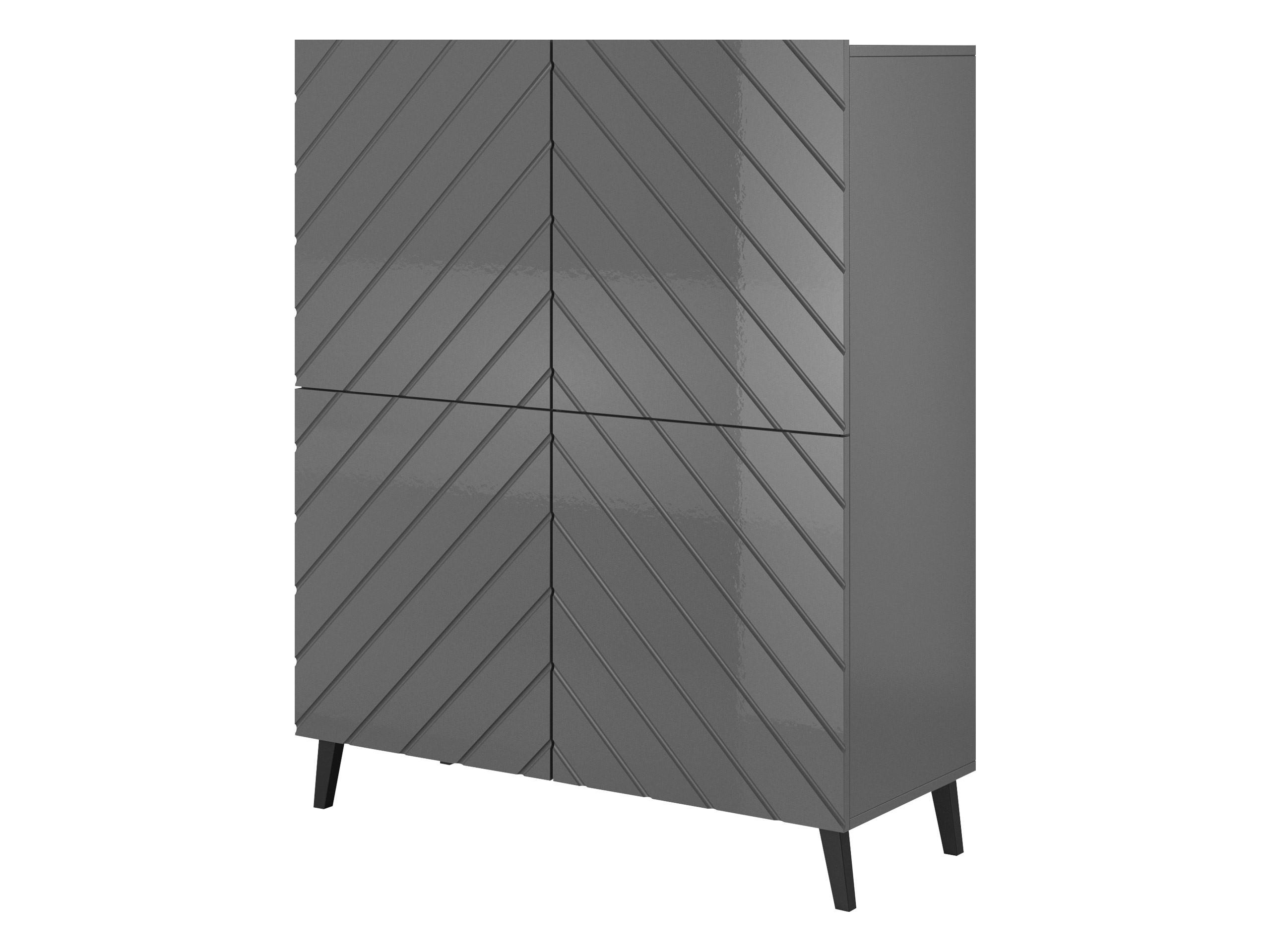 KOMMODE Abeto 100 - Graphitfarben/Schwarz, Holzwerkstoff/Kunststoff (101/122/40cm) - MIRJAN24