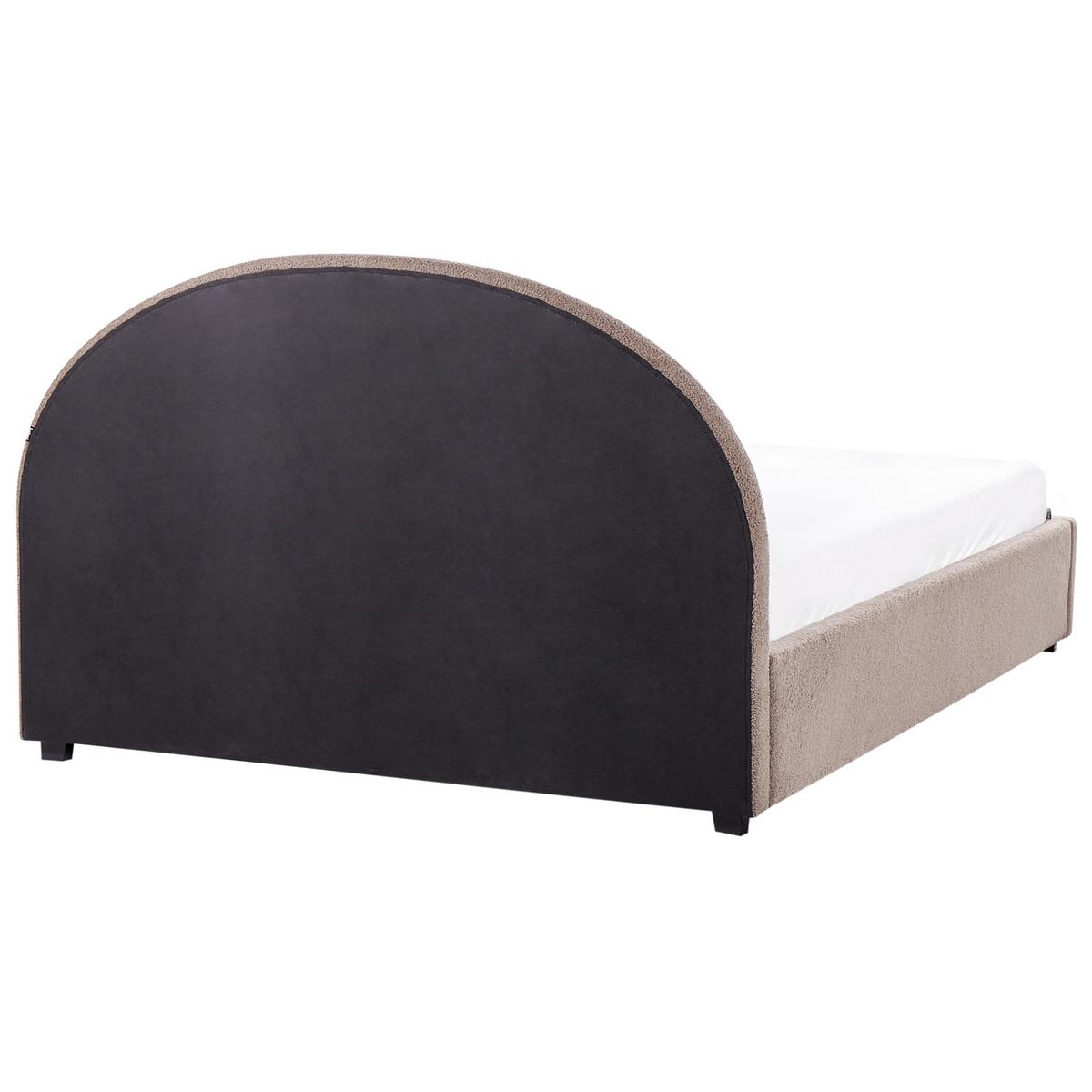 BETT mit Stauraum 160x200 cm Beige Vaucluse - Taupe, Textil (160/200cm) - Beliani