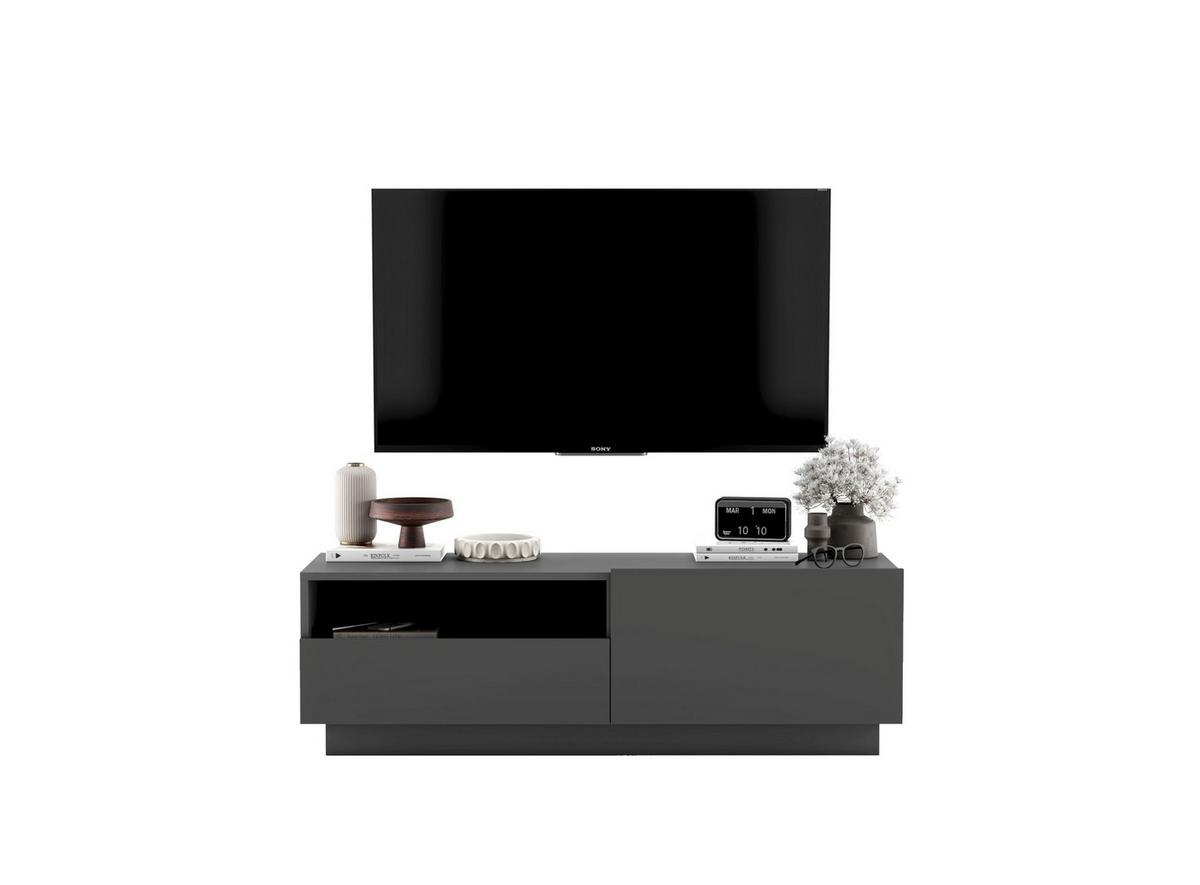 TV-SCHRANK Enjoy Grau matt Loft Schublade 120 cm - Grau, Holzwerkstoff (120/37/35cm) - Meble Lindner