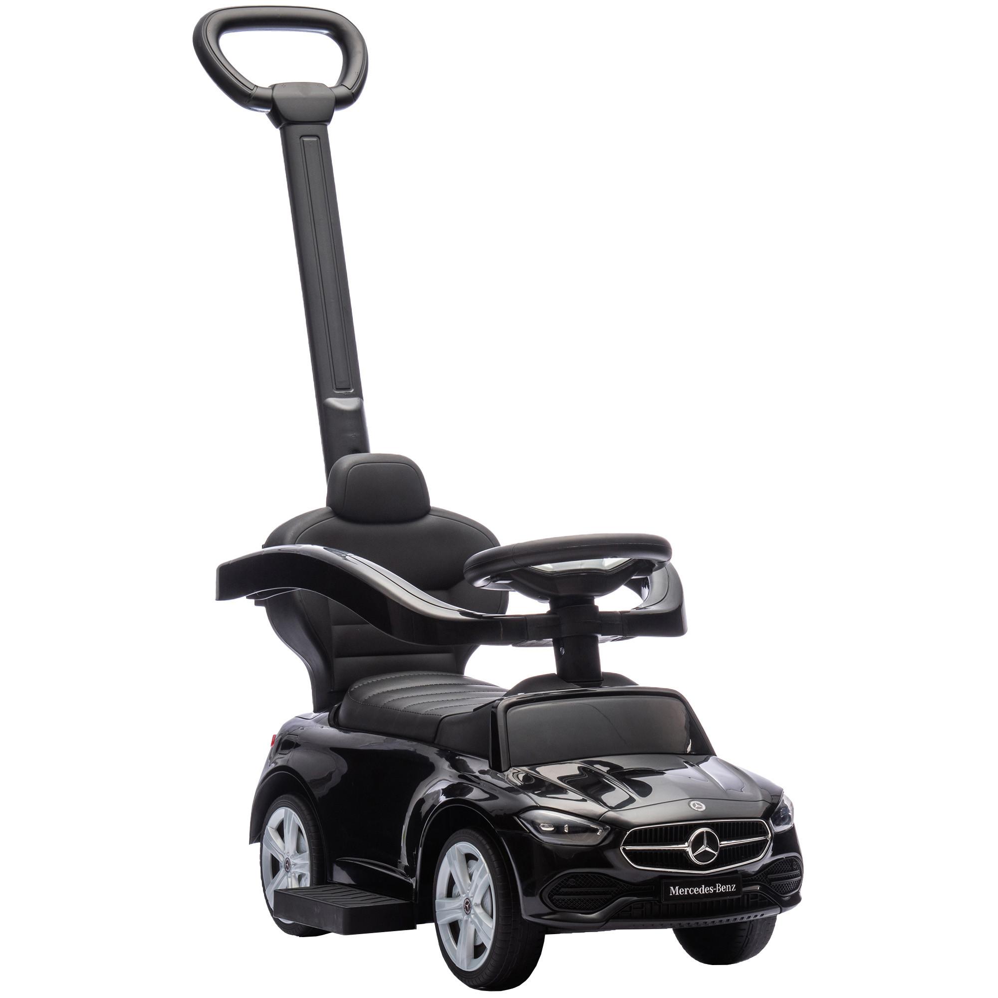 KINDER-RUTSCHAUTO Kunststoff Stahl Schwarz - Schwarz, Kunststoff (91/40/83cm) - AIYAPLAY