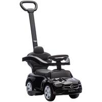 KINDER-RUTSCHAUTO Kunststoff Stahl Schwarz - Schwarz, Kunststoff (91/40/83cm) - AIYAPLAY