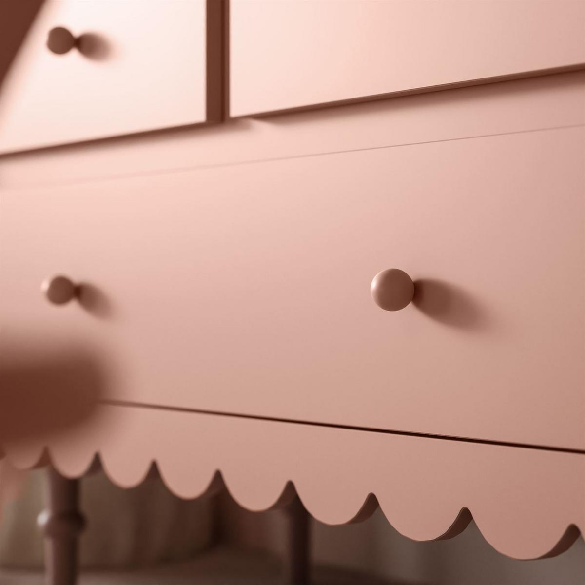 KLEIDERSCHRANK Zweitüriger BABUSHKA, Natürlich Rosa - Rosa, Holzwerkstoff (104/183/50cm)