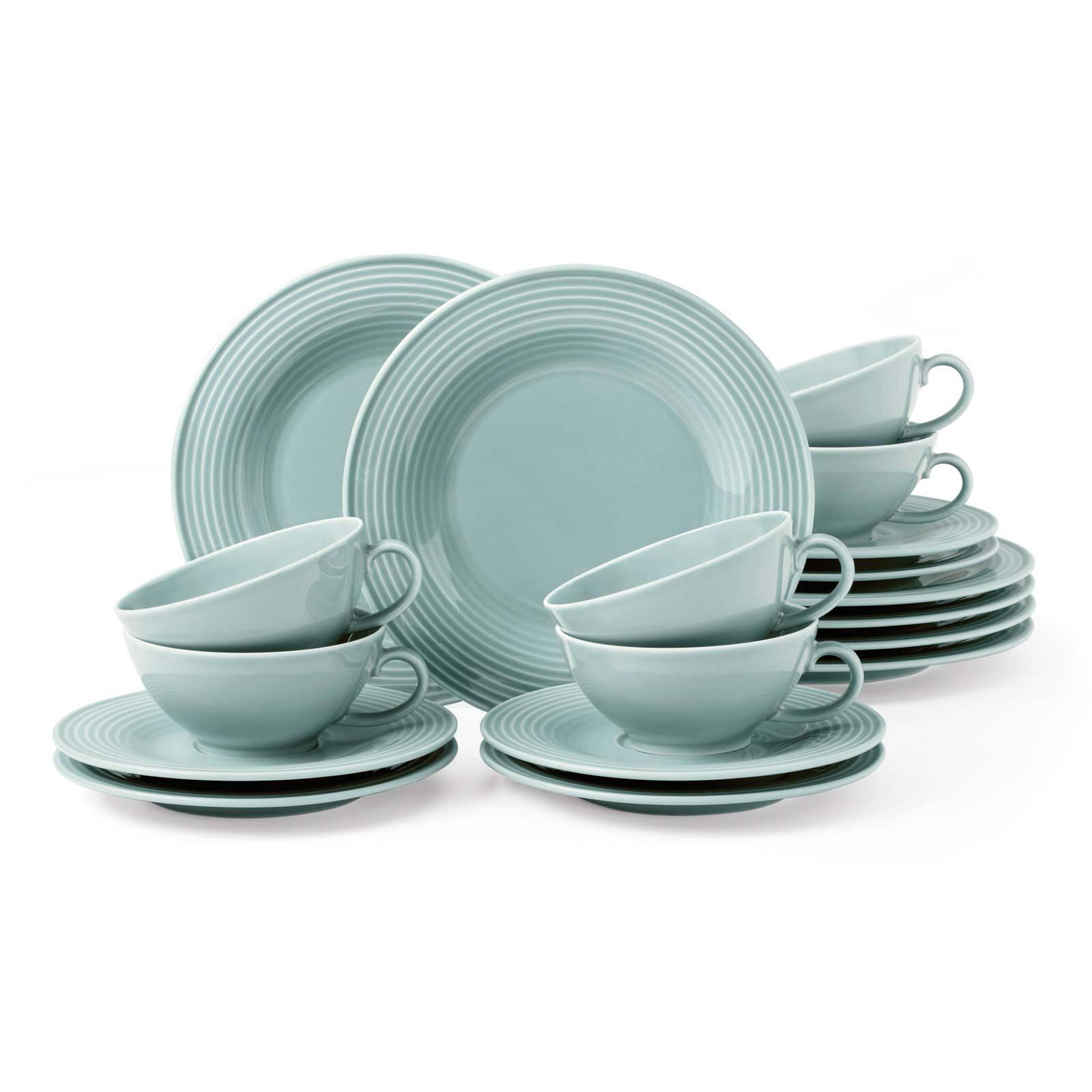 TEESERVICE Beat Color Glaze Arktisblau 18-tlg. - Blau, Keramik (2/2/2cm) - Seltmann Weiden