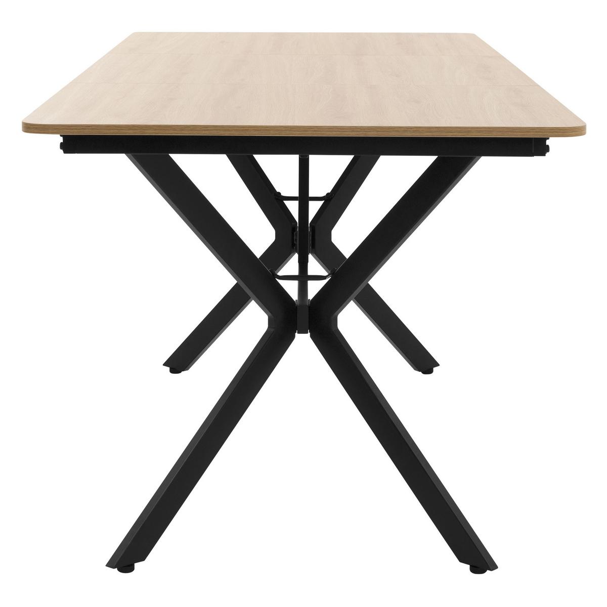 ESSTISCH aus MDF Hellbraun mit Stahlgestell rechteckig - Hellbraun, Holzwerkstoff (180/80/75cm) - ML-DESIGN