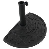 SONNENSCHIRMSTÄNDER HALBRUND Schwarz - Schwarz, Kunststoff (50/32cm) - MCW