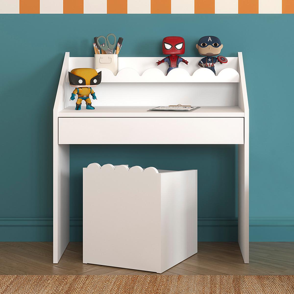 SCHREIBTISCH Book Nook Weiß - Weiß, Holzwerkstoff (71/76/33cm) - Petits-meubles