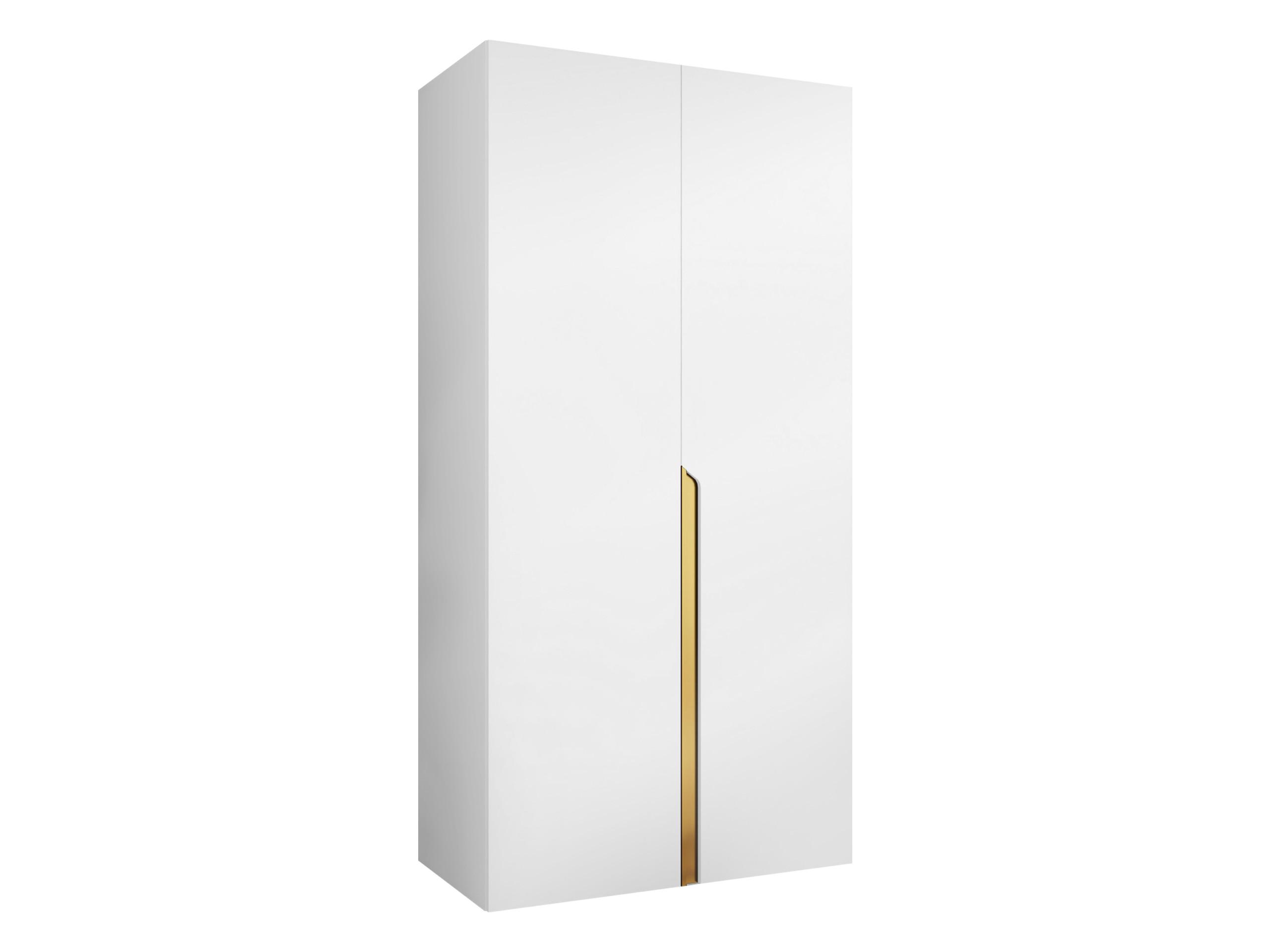 DREHTÜRENSCHRANK Mila I 100 - Goldfarben/Schwarz, Holzwerkstoff/Kunststoff (100/202/52cm) - MIRJAN24