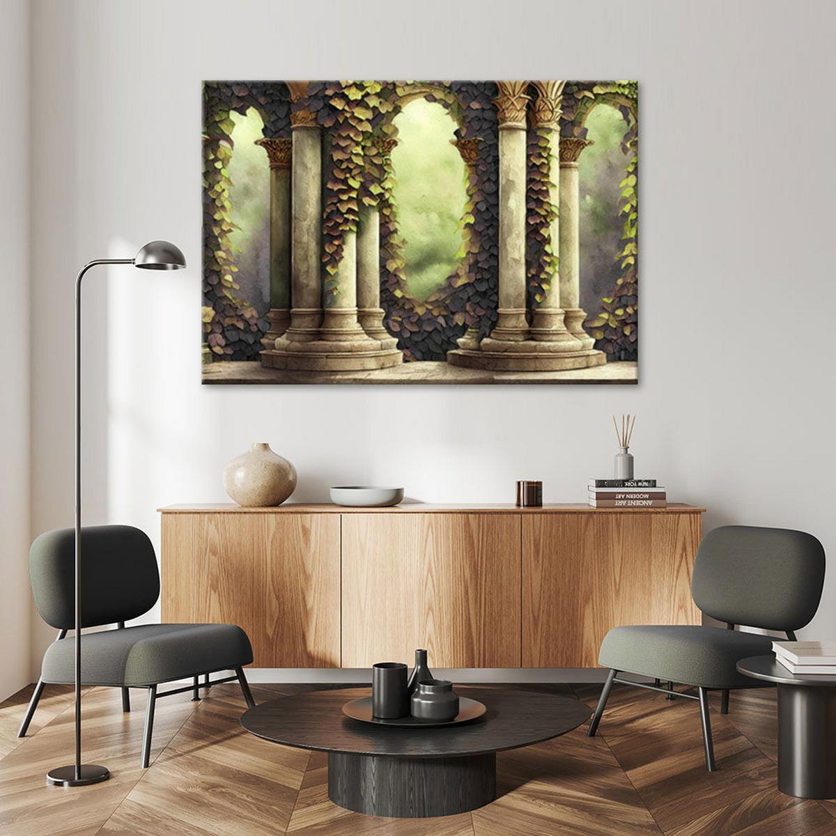 KUNSTDRUCK Grün 120/80 cm - Grün, Textil (120/80cm) - KUNSTLOFT