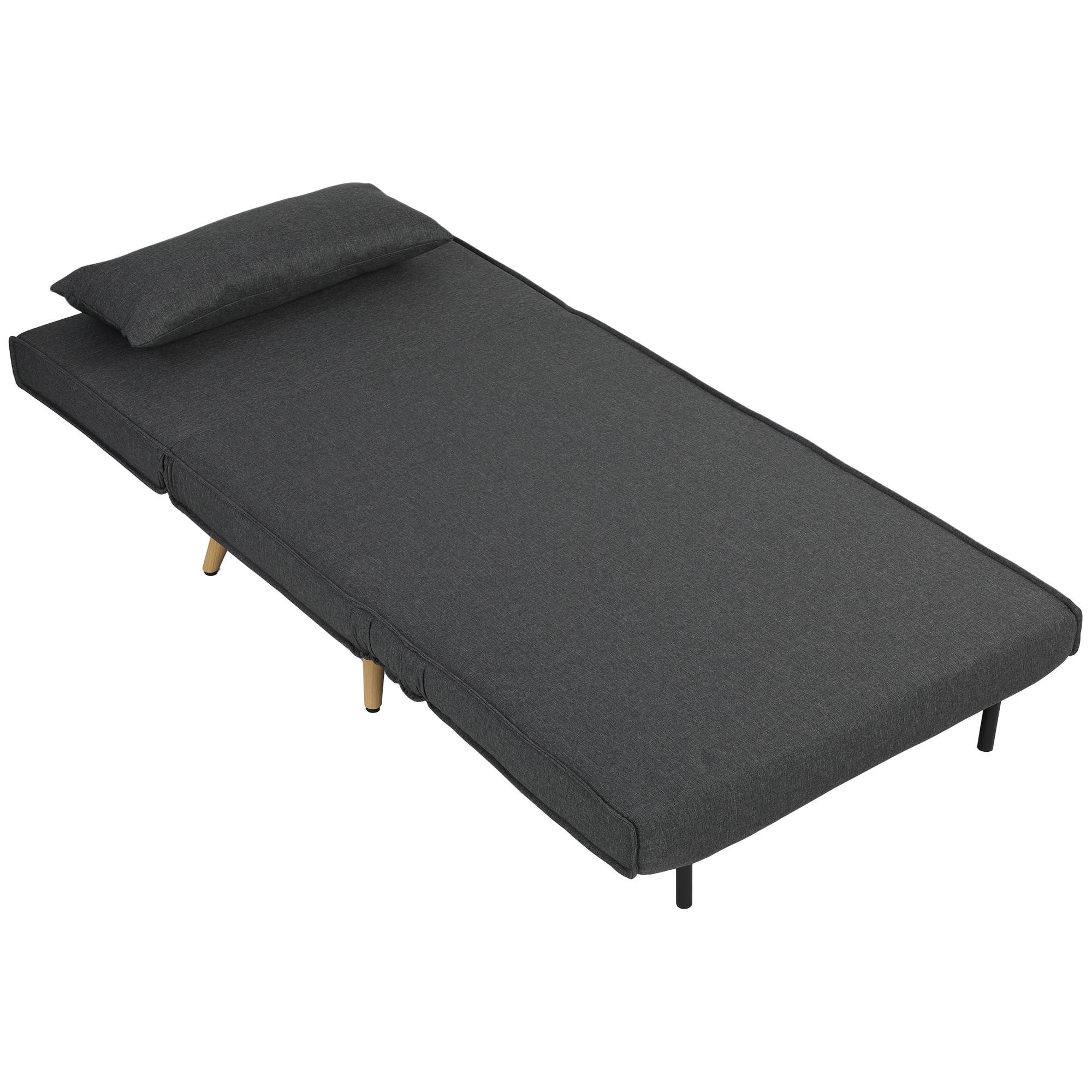 SCHLAFSESSEL Polyester Grau - Grau, Textil/Metall (78/80/94cm) - HOMCOM