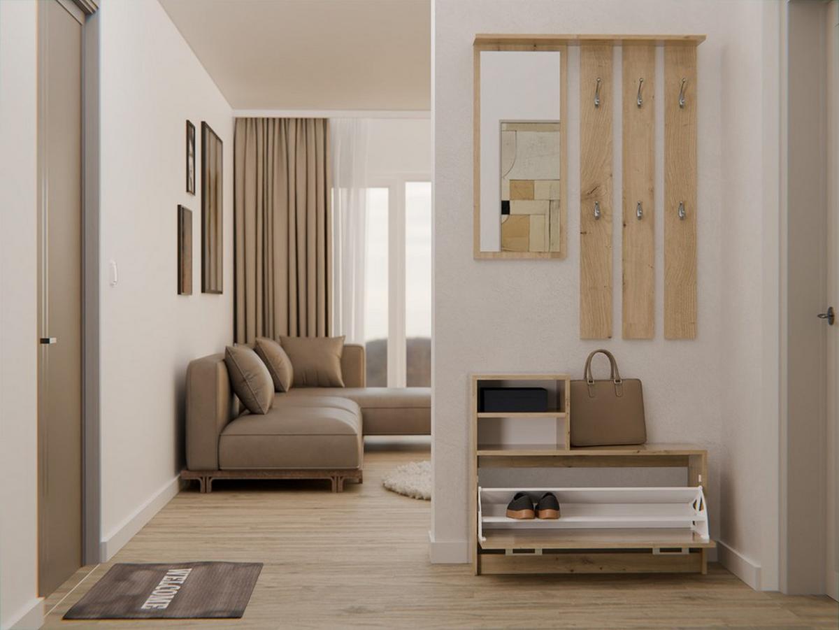 GARDEROBE praktisch Garderoben-Set mit Spiegel Artisan 85/180/24 - Eiche Artisan, Holzwerkstoff (85/180/24cm) - RAUMHIRSCH FURNITURE
