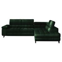 ECKSOFA Nord, Seite: Rechts - Smaragdgrün/Schwarz, Holz/Textil (264/203cm) - MIRJAN24