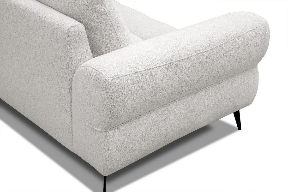 ECKSOFA SALVINI 4-Sitzer, weiß - Schwarz/Weiß, Holzwerkstoff/Textil (292/158cm) - Wozimo