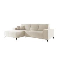 ECKSOFA Fiore - Weiß, Holzwerkstoff/Textil (294/185cm) - Fun Möbel