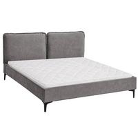 POLSTERBETT Sombra, Doppelbett 160x200 cm mit Schaumstoffmatratze 10 cm, Chenille-Stoff, Dunkelgrau - Dunkelgrau, Metall (160/200cm) - Beautysofa