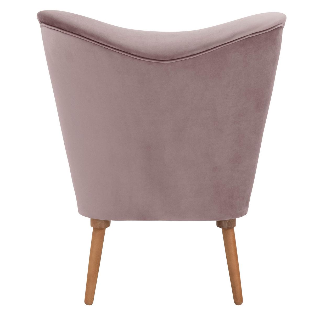 COCKTAILSESSEL Kayra Samtvelours rosé - Rosa, Kunststoff (72/90/74cm) - 58aufmkessel