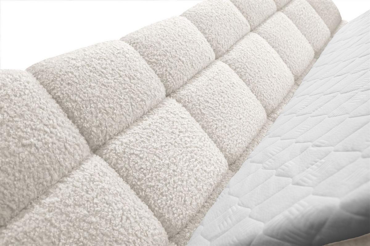 BOXBETT Nova In Rolf - Creme, Holzwerkstoff/Textil (180/200cm) - Fun Möbel