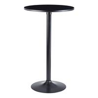 BARTISCH – Schwarz, Trompetenfuß, 30 kg Belastbarkeit - Schwarz, Holz/Metall (60/60/100cm) - KADIMA DESIGN