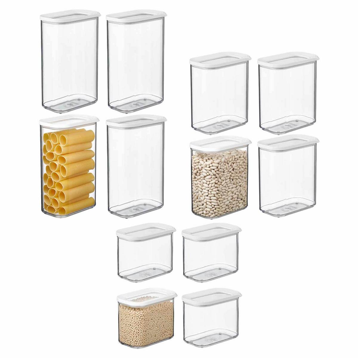 VORRATSDOSEN Modula weiß 12er Set - Weiß, Kunststoff (2/2/2cm) - Mepal