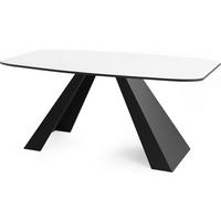 ESSTISCH Monte rechteckig ausziehbar, Weiß 180-220/90/76 cm - Schwarz/Weiß, Holzwerkstoff/Metall (90/218/76cm) - WFL GROUP