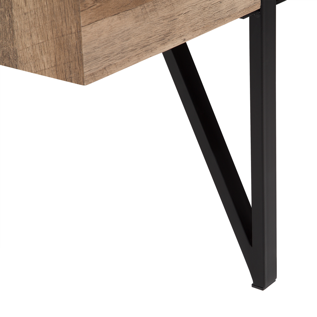 COUCHTISCH brauner Holzfarbton/schwarz rechteckig 60/110 cm Adena - Dunkelbraun/Schwarz, Holzwerkstoff (60/110/40cm) - Beliani