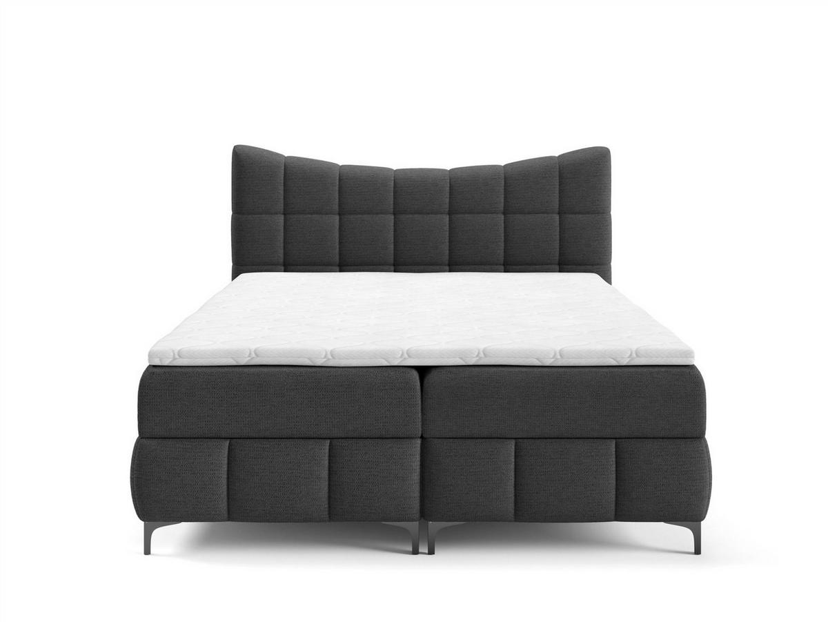 BOXBETT Charles Premi.. In Aragon - Schwarz, Holzwerkstoff/Textil (200/200cm) - Fun Möbel