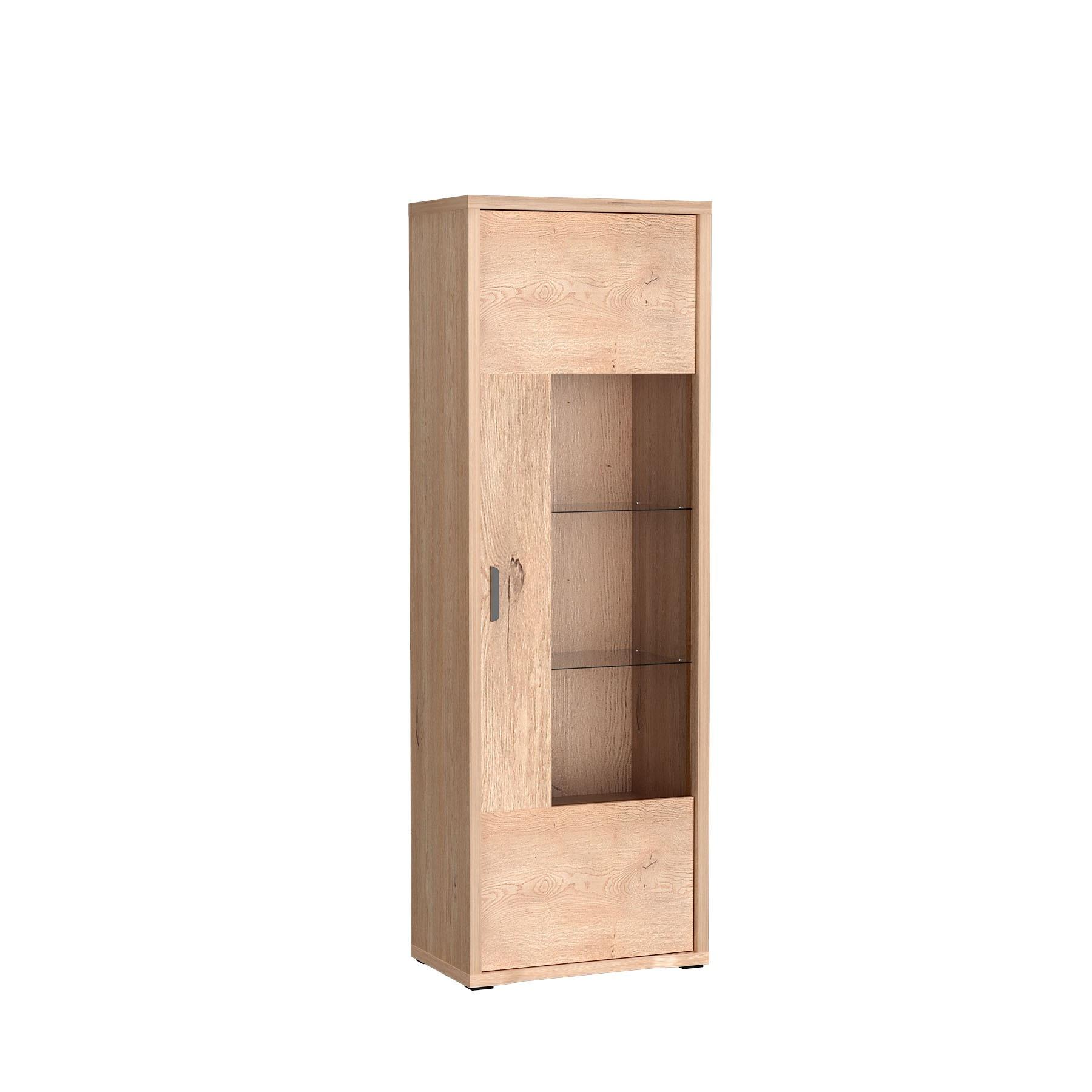 VITRINE BRESSO 200 / 68 cm in Eichefarben - Eichefarben, Holzwerkstoff (68/200/40.5cm) - MASSENO