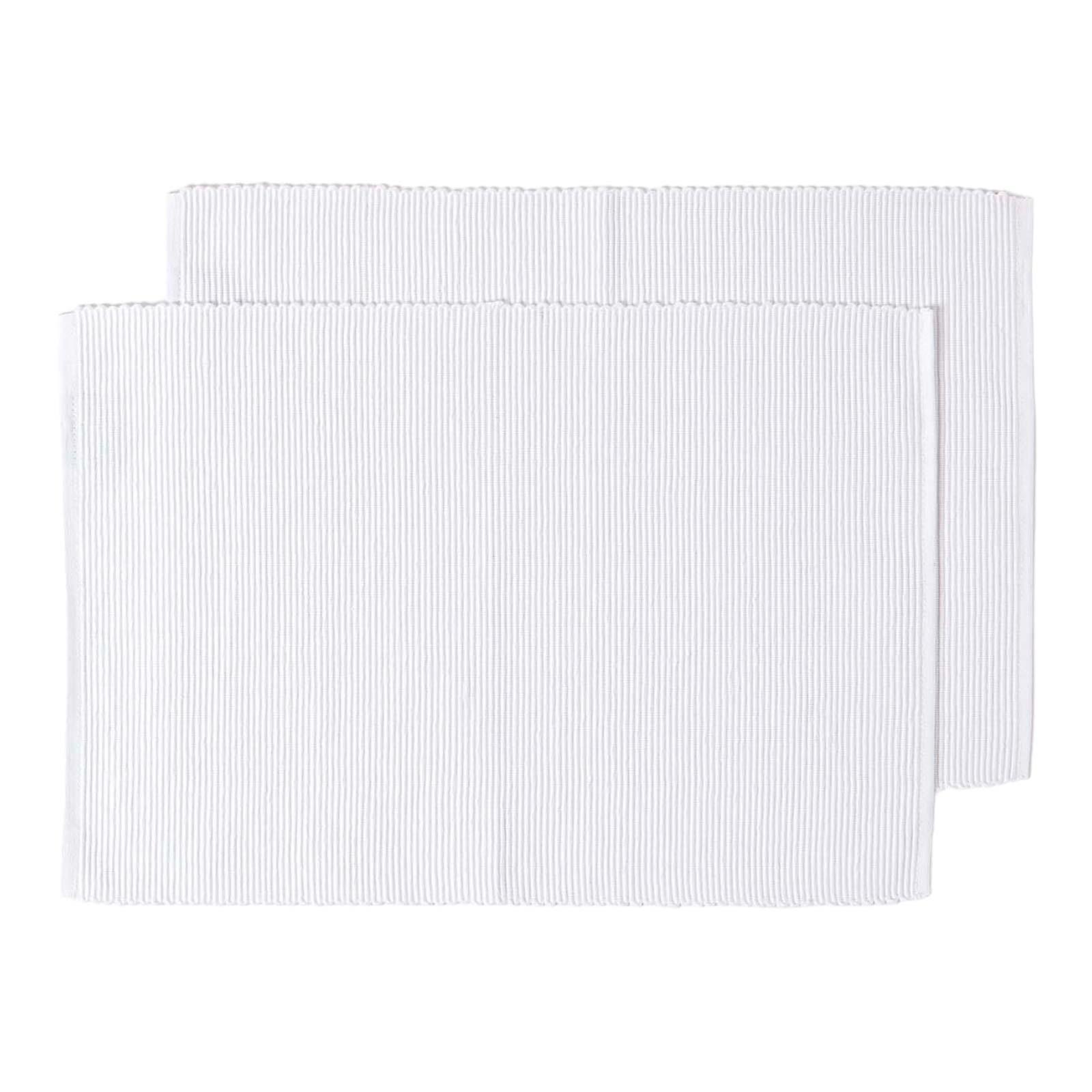TISCHSET weiß im 2er-Set 33/50 cm, 100% Baumwolle - Weiß, Textil (33/50cm) - Homescapes