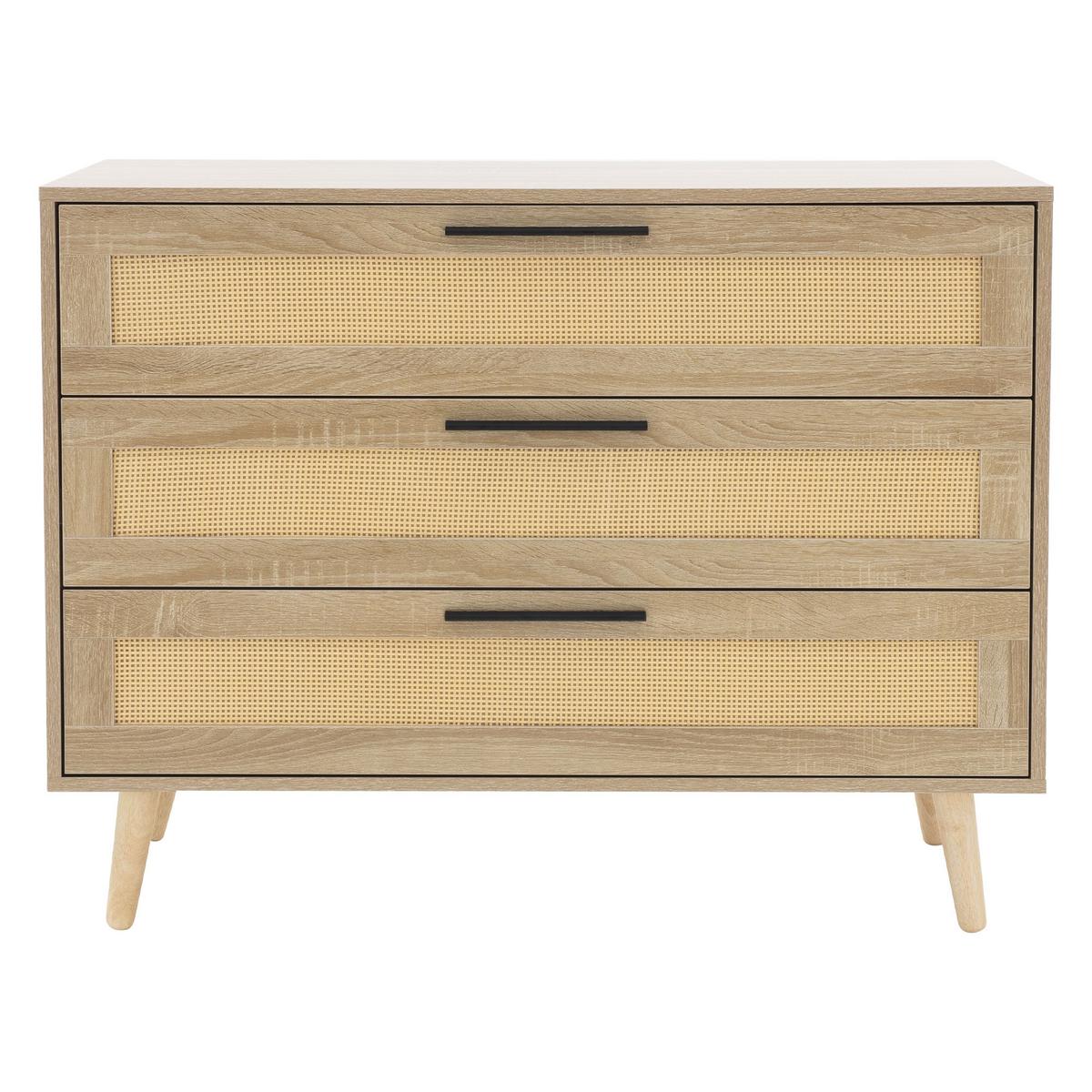 KOMMODE 100x77x40 cm Eiche-Optik - Beige, Holzwerkstoff (100/77/40cm) - ML-DESIGN