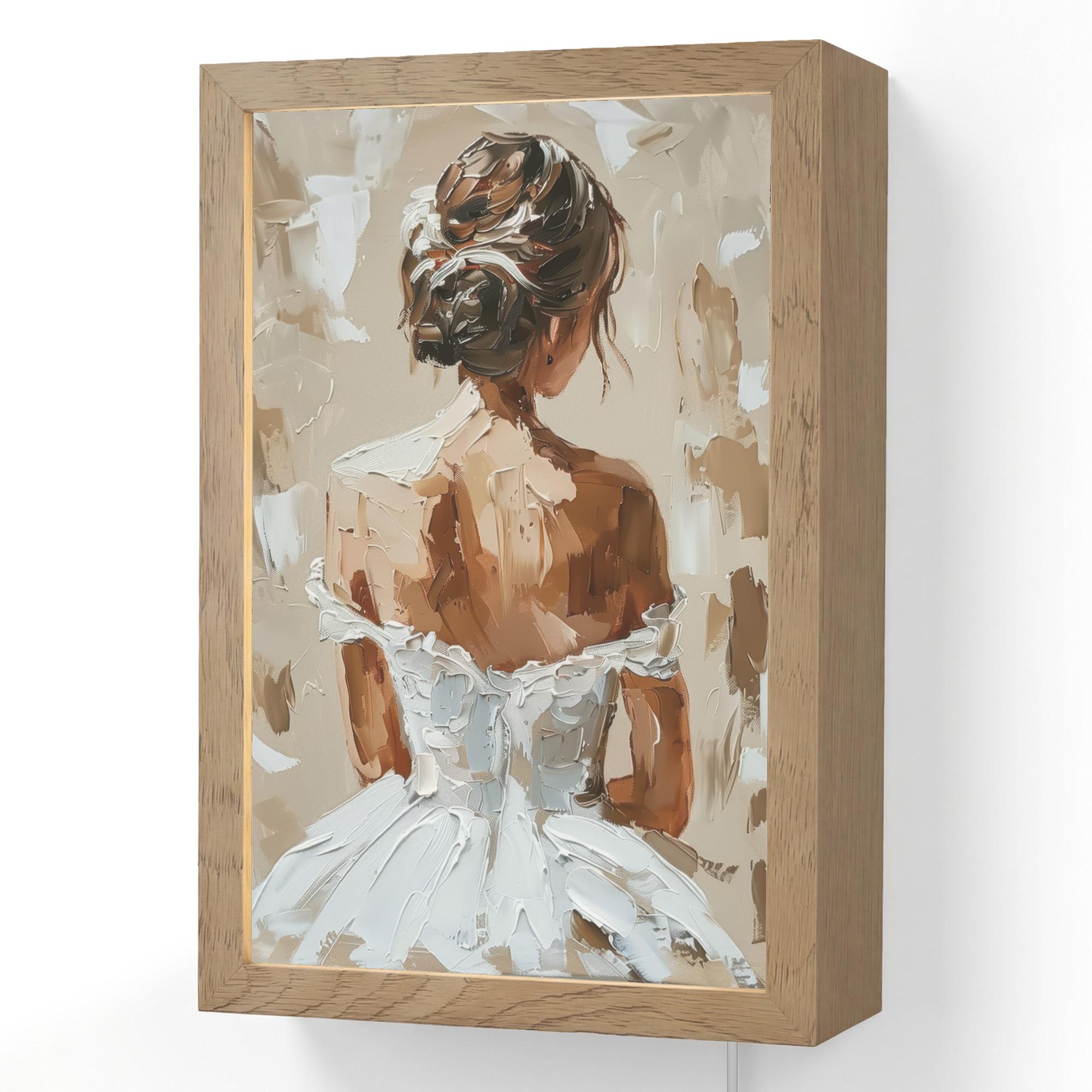 WANDLEUCHTE Frau - Farbe - Abstrakt - Beige - Modern 20x30 cm - Hellbraun, Holzwerkstoff (20/30/8cm) - OnlyWow