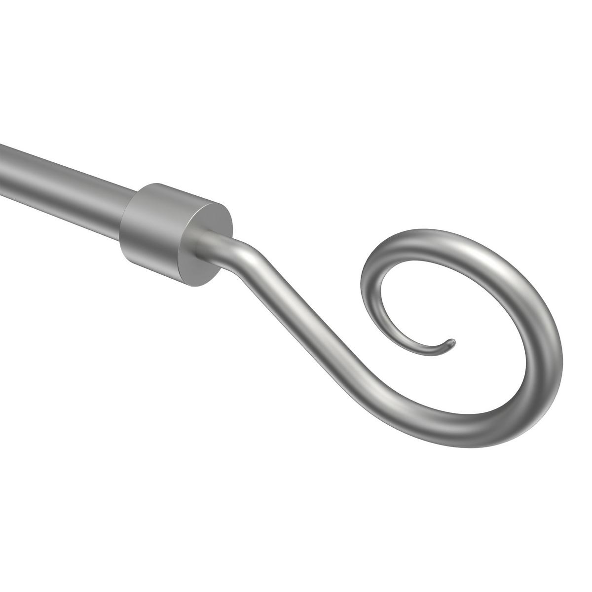 ENDSTÜCKE FÜR GARDINENSTANGEN / TELESKOPSTANGEN Helix 16/13 mm Ø Silbergrau, Packung 2 Stück - Silberfarben/Alufarben, Kunststoff (12.2/6.3/6.3cm) - INTERDECO