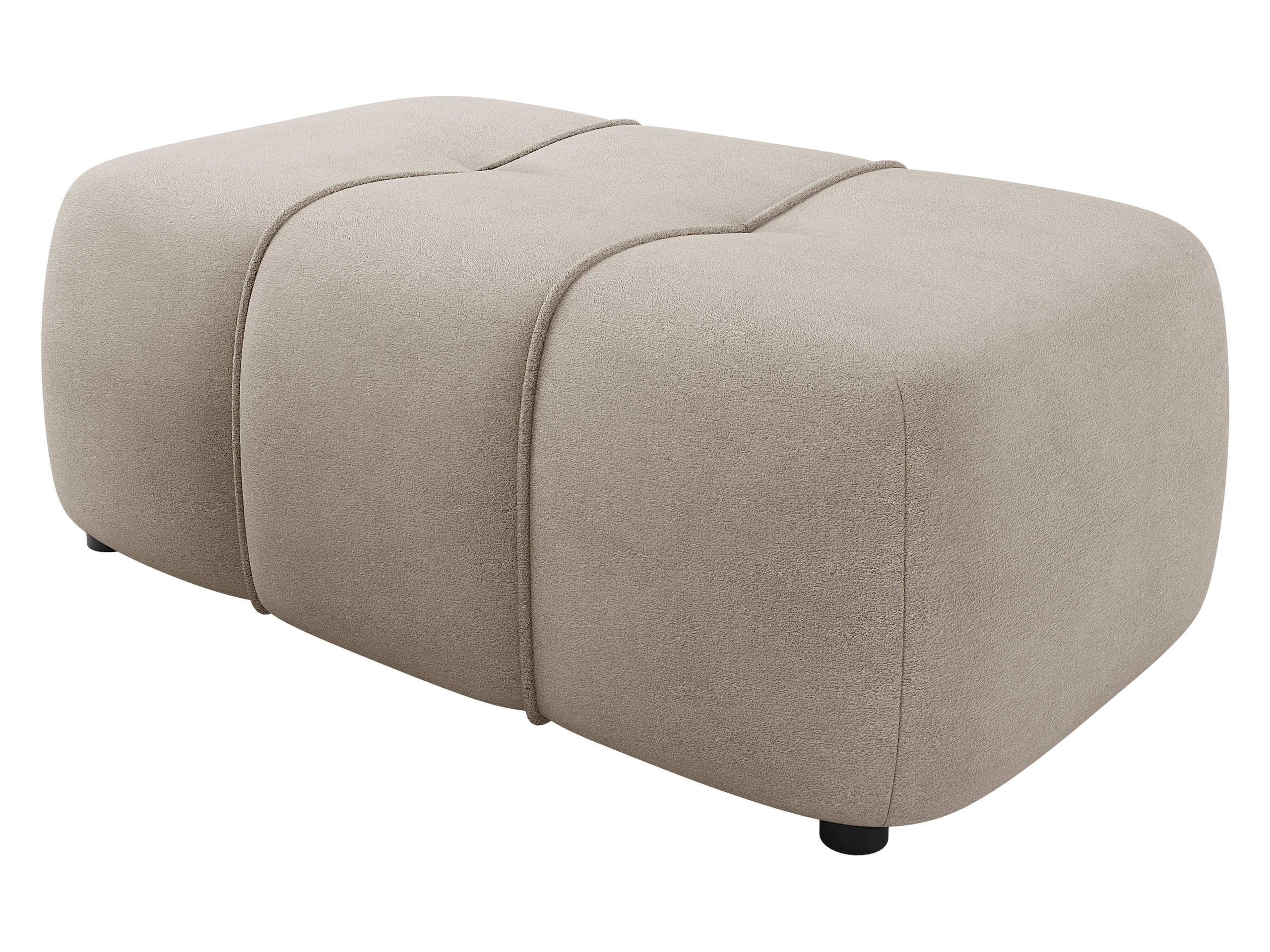 POLSTERHOCKER Furyn - Beige/Schwarz, Holzwerkstoff/Kunststoff (93/38/62cm) - MIRJAN24