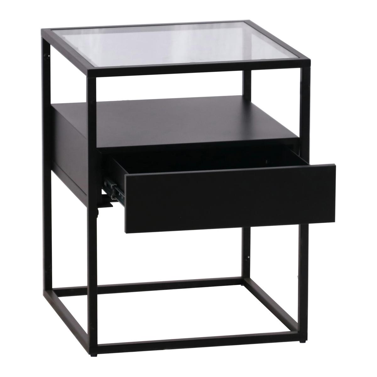 BEISTELLTISCH Vissenbjerg - Schwarz, Metall (40/40/51cm) - [en.casa]