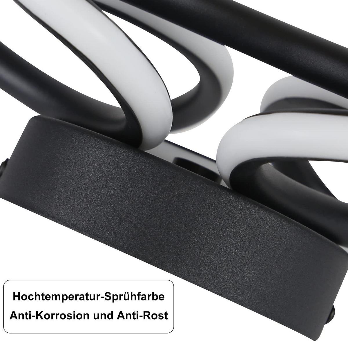 LED-DECKENLEUCHTE Hargenmark 22.5/8.5/25 cm - Schwarz, Metall (25/22.5/8.5cm) - ZMH