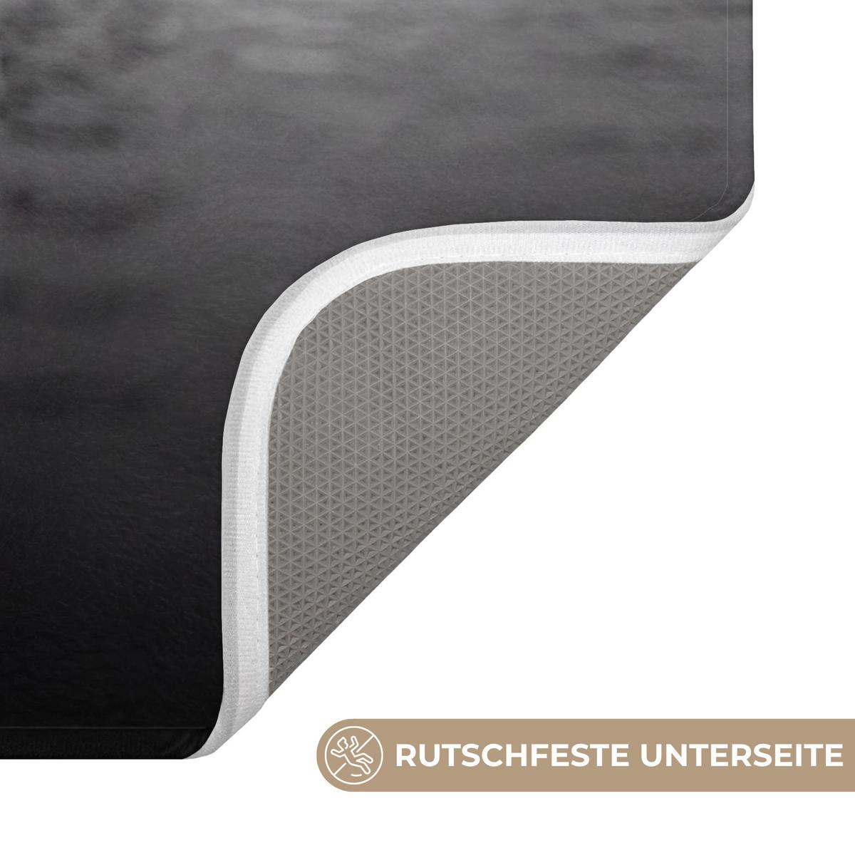 WC-VORLEGER Schwäne - Herz - Schwarz - Weiß WC Teppich 40x60 cm - Schwarz, Textil (40/1cm) - OnlyWow