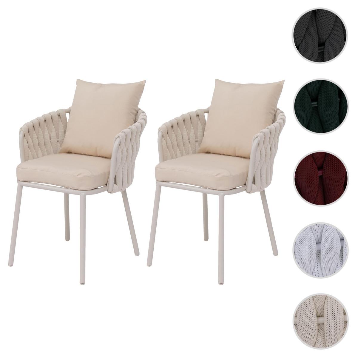 GARTENSTUHL Cremeweiß - Creme, Metall (56/71/57cm) - MCW