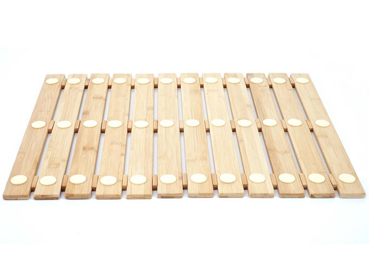 BADEMATTE Braun - Braun, Holz (60/50cm) - MCW