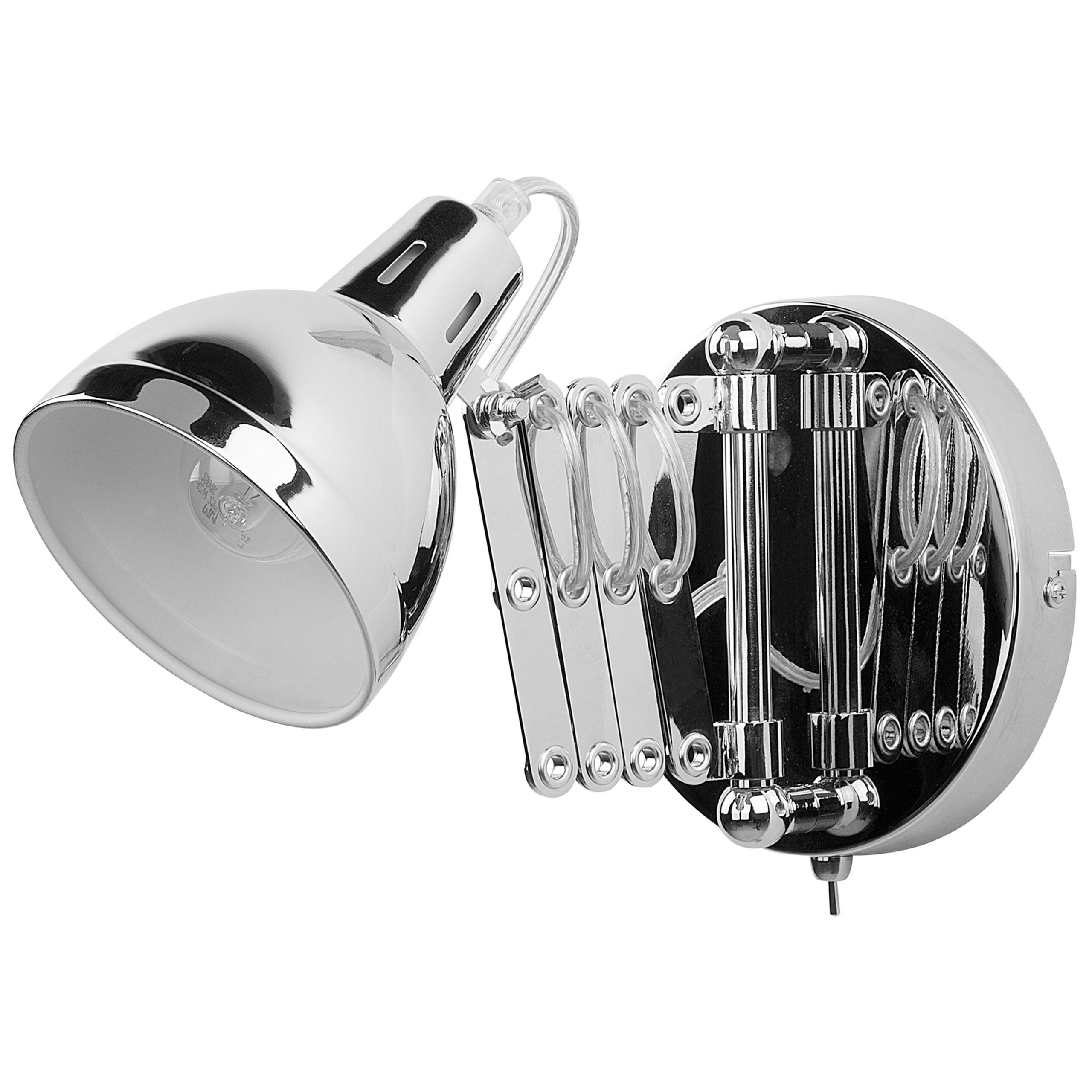 WANDLEUCHTE Harrington 46/11/15 cm - Silberfarben, Metall (11/15/46cm) - Beliani