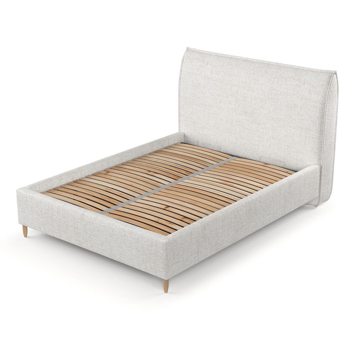 POLSTERBETT Mira 120/200 cm Creme im Neve Stoff - Creme/Naturfarben, Holz/Holzwerkstoff (120/200cm) - AltaBeds