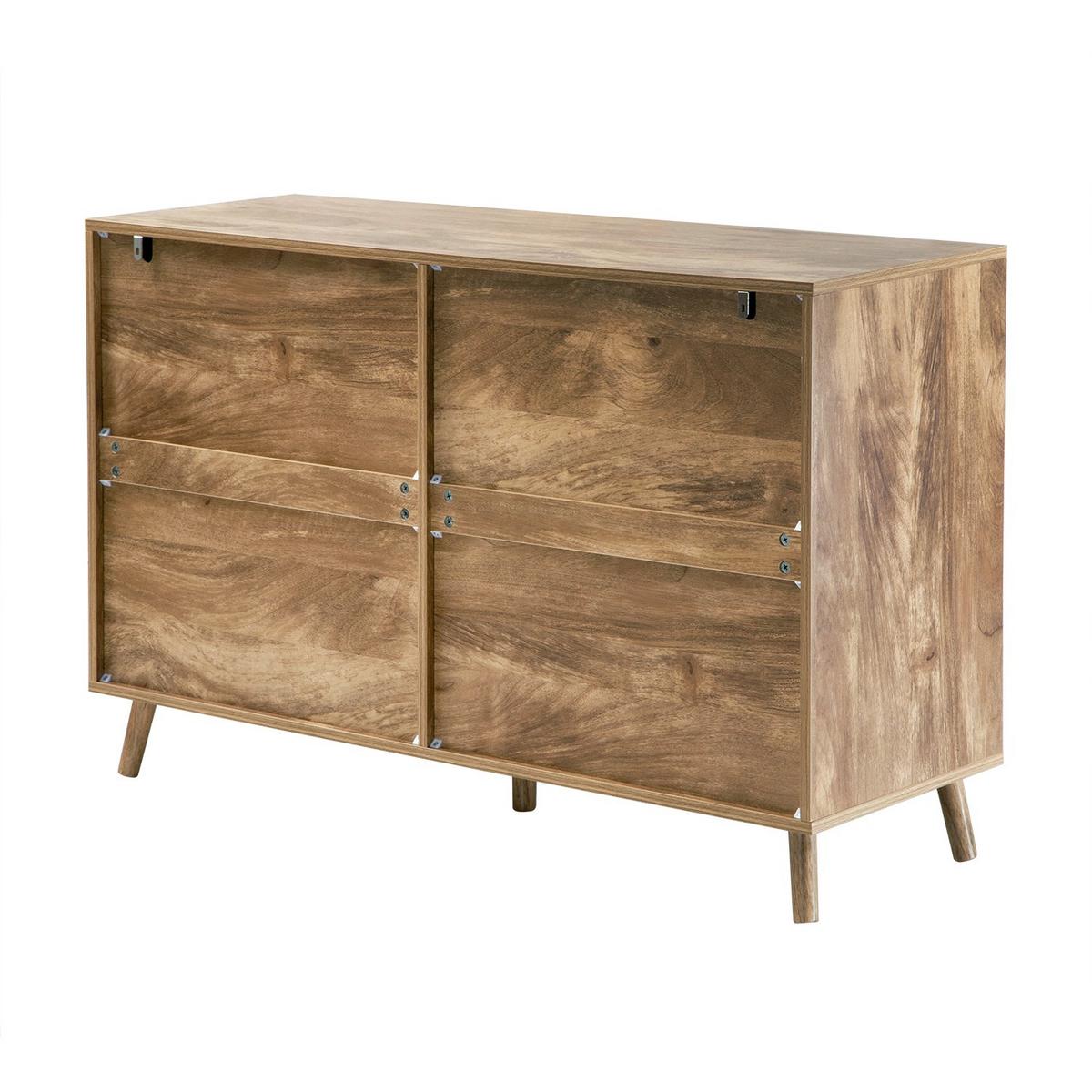 KOMMODE mit 6 Schubladen und laminierten Fronten 39/75/120 cm - Eschefarben, Holzwerkstoff (39/75/45cm) - Calicosy
