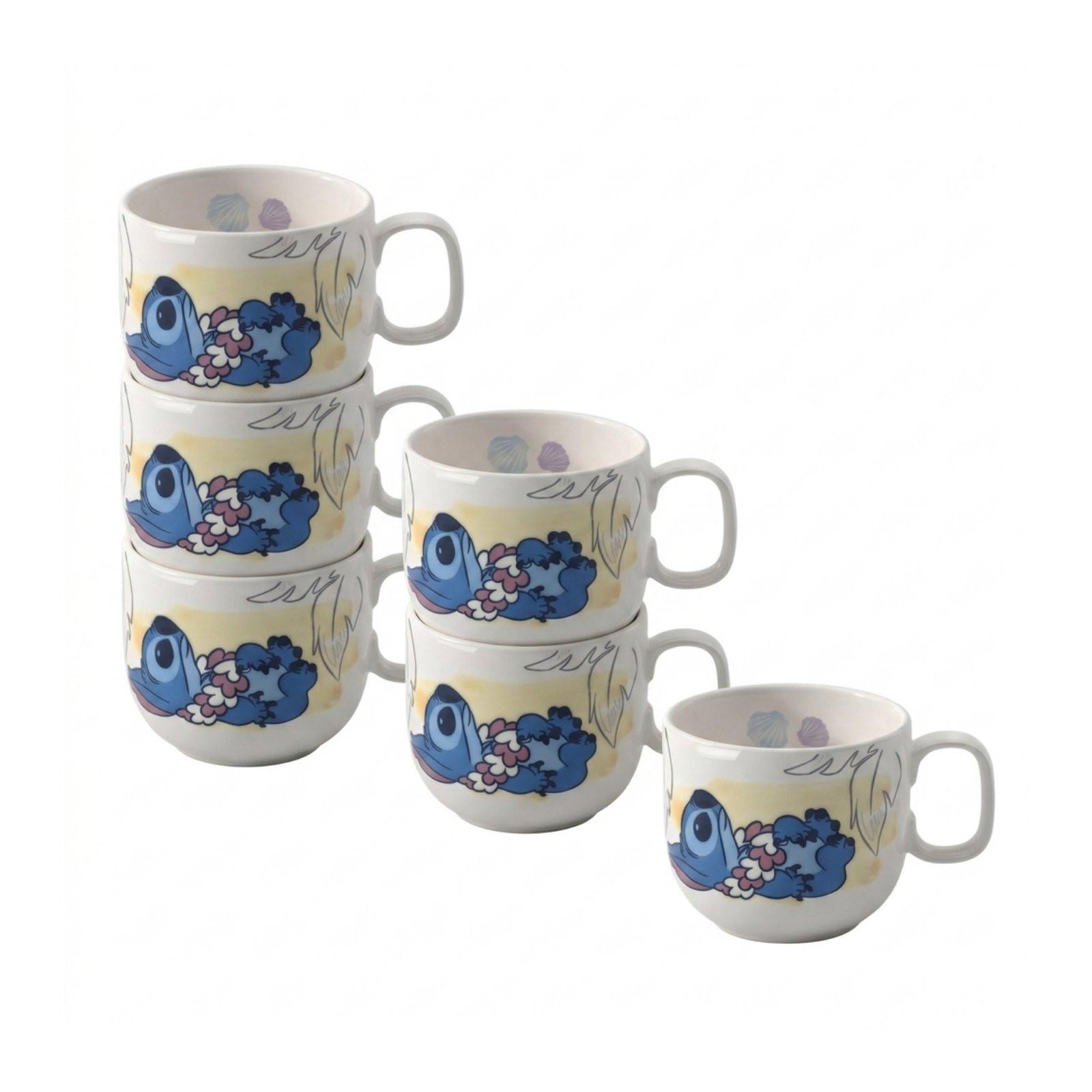 BECHER MIT HENKEL Disney Stitch bunt 170 ml 6er Set - Multicolor, Keramik (170L) - Villeroy & Boch