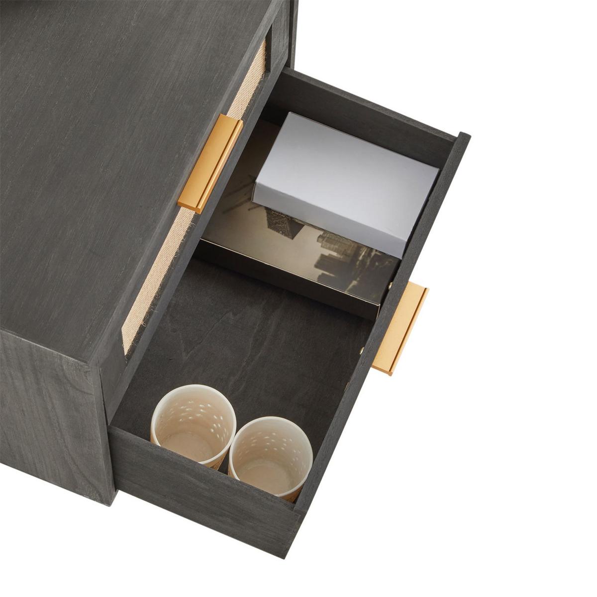 NACHTTISCH WAMAN schwarz - Schwarz, Holz (40/57/36cm) - CARO-Möbel
