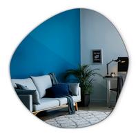 SPIEGEL 47,9 x 48,3 cm Asymmetrisch - Blaugrau, Glas (47.9/48.3/0.4cm) - TULUP