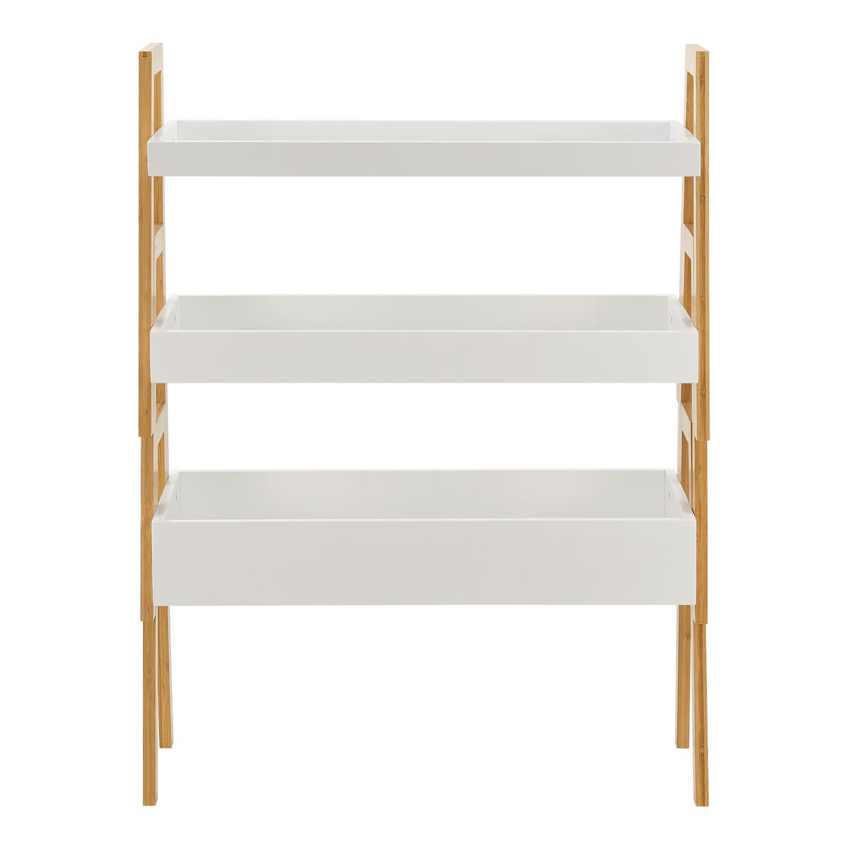 STAPELREGAL Hitra - Naturfarben/Weiß, Holz (65/85/30cm) - [en.casa]